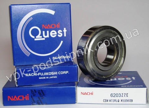 Фото1 Deep groove ball bearing NACHI 6203 ZZE