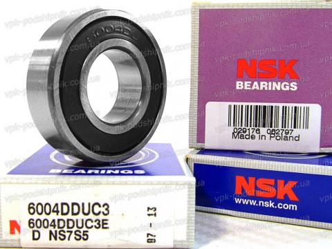 Фото1 Deep groove ball bearing NSK 6004 DDUC3