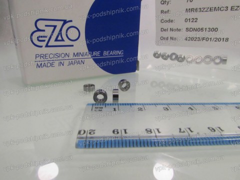 Фото1 Deep groove ball bearing EZO MR63ZZEMC3 3x6x2,5