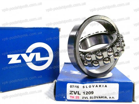 Фото1 Шариковый двухрядный сферический 1209 ZVL Словакия