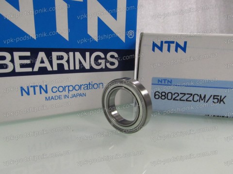Фото1 Deep groove ball bearing NTN 6802 ZZ