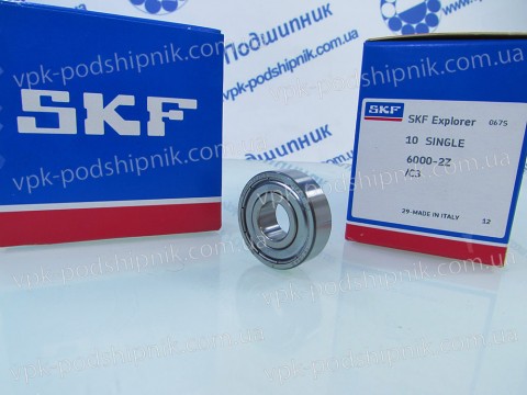 Фото1 Deep groove ball bearing SKF 6000-2Z/С3