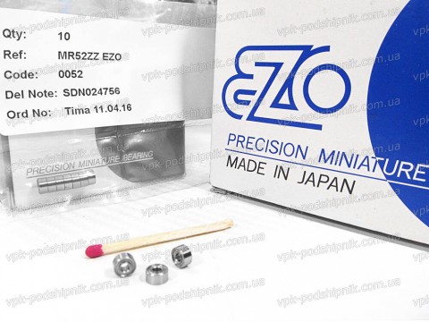 Фото1 Кульковий радіальний MR52-ZZ EZO Японія