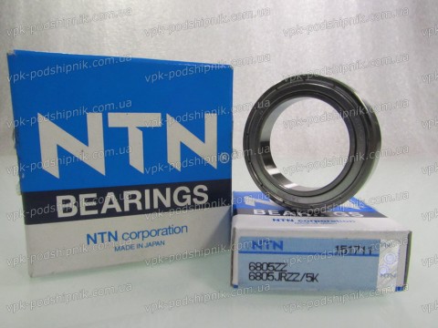 Фото1 Deep groove ball bearing NTN 6805 ZZ 25x37x7