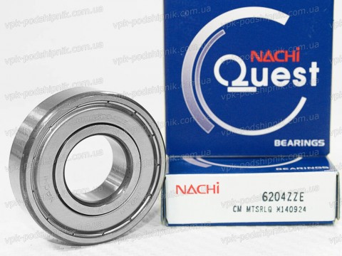 Фото1 Deep groove ball bearing NACHI 6204 ZZE