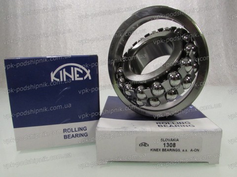 Фото1 Self-aligning ball bearing 1308 KINEX 40*90*23