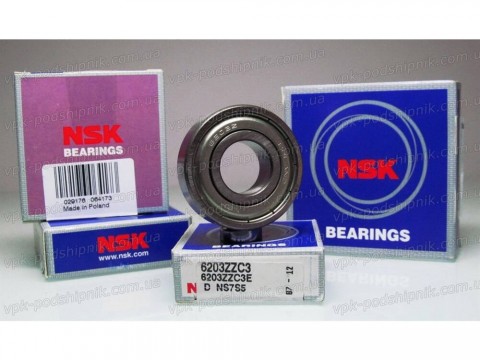 Фото1 Deep groove ball bearing NSK 6203 ZZC3E