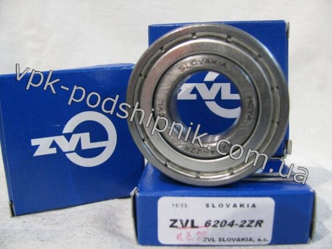 Фото1 Deep groove ball bearing ZVL 6204 2ZR