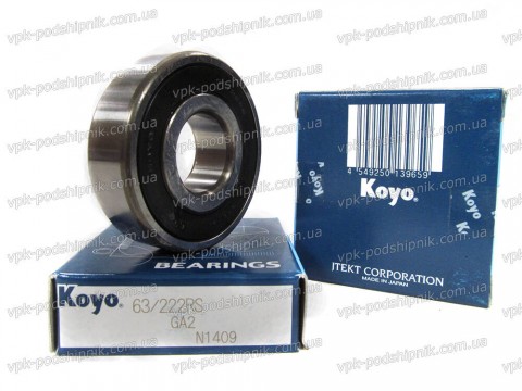 Фото1 Automotive ball bearing KOYO 63/22-2RS