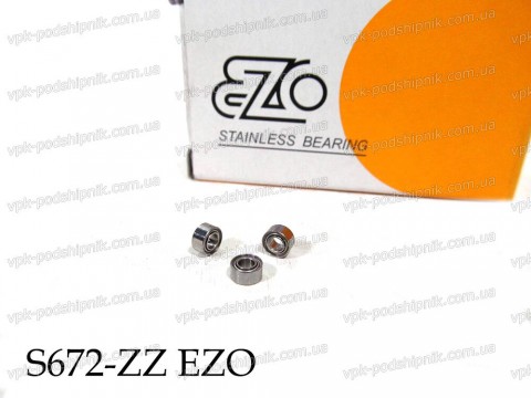 Фото1 Deep groove ball bearing EZO S672 ZZ