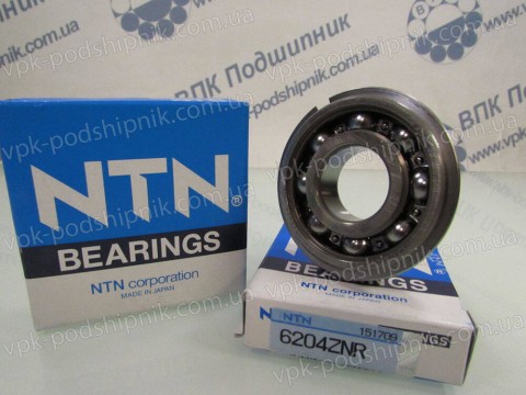 Фото1 Deep groove ball bearing NTN 6204 ZNR