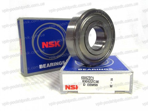 Фото1 Deep groove ball bearing NSK 6305 ZZC3E