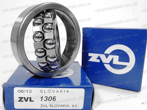 Фото1 Шариковый двухрядный сферический 1306 ZVL Словакия