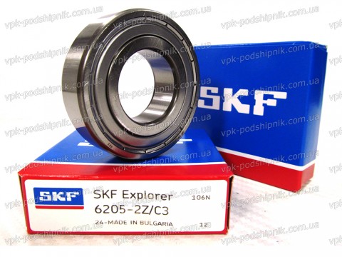 Фото1 Deep groove ball bearing SKF 6205 2Z/С3