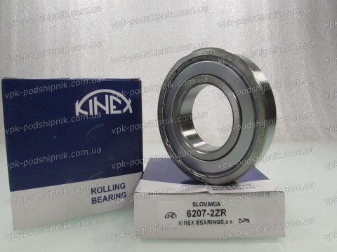 Фото1 Deep groove ball bearing KINEX 6207-2ZR 35x72x17