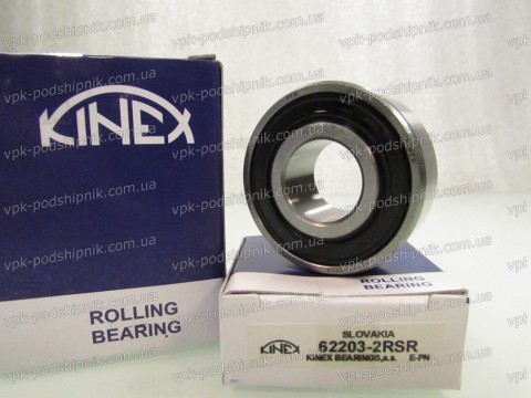 Фото1 Deep groove ball bearing 17x40x16 KINEX 62203-2RSR