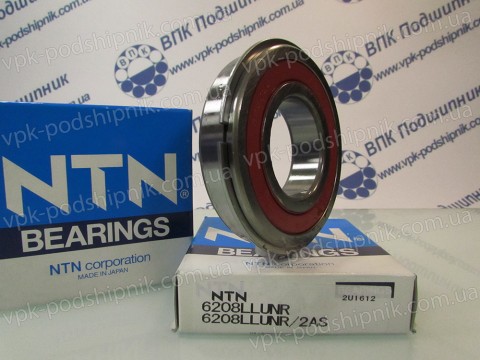 NTN 6208LLUNR sealed ball bearing with groove