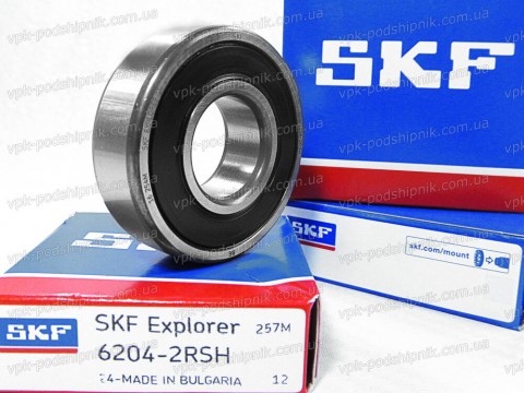 Фото1 Deep groove ball bearing SKF 6204 2RSH