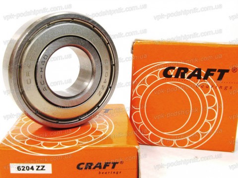 Фото1 Deep groove ball bearing CRAFT 6204 ZZ