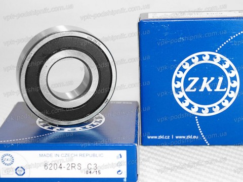 Фото1 Deep groove ball bearing ZKL 6204-2RS C3 ZKL