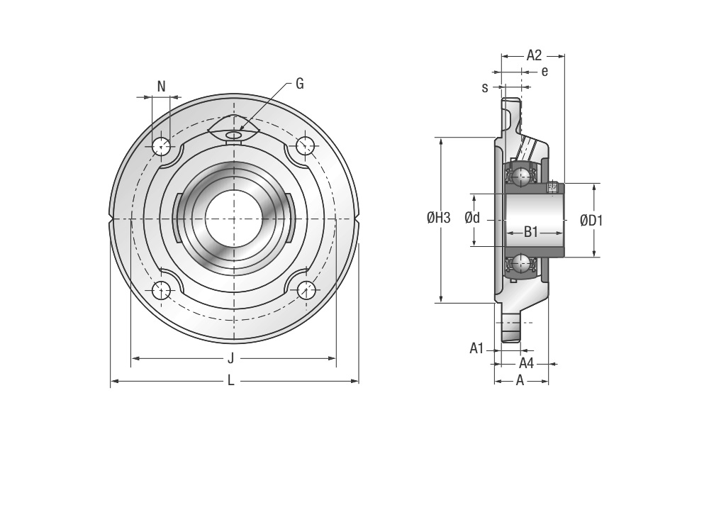Фото2 Radial insert ball bearing SNR USFEE210 Фото2 Radial insert ball bearing SNR USFEE210