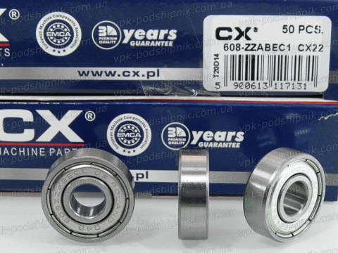 Фото1 Deep groove ball bearing CX 608 ZZ ABEC1