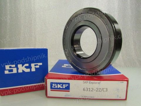 Фото1 Deep groove ball bearing SKF 6312-2Z/C3
