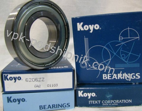 Фото1 Deep groove ball bearing KOYO 6206 ZZ CM