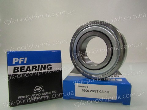 Фото1 Deep groove ball bearing 6206-2RST C3 KK hybrid 3-lip special dust-resistant seal analogues