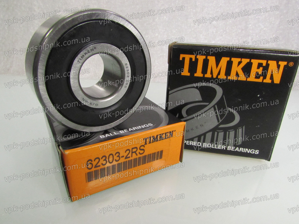 62303-2RS-C3 17x47x19mm Timken Rubber Sealed Deep Groove Ball Bearing 