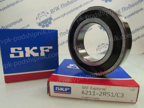 Фото1 Deep groove ball bearing SKF 6211 2RS C3