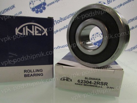 Фото1 Deep groove ball bearing KINEX 20x52x21 62304-2RSR