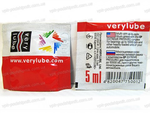 Фото1 Grease VERYLUBE Lithium unuversal grease with EP formula (Extreme Pressure) 5 ml