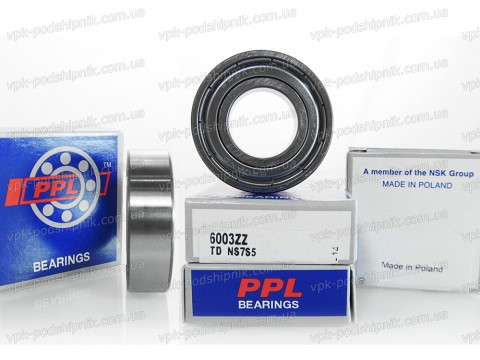 Фото1 Deep groove ball bearing PPL 6003 ZZ