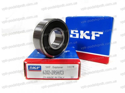 Фото1 Deep groove ball bearing SKF 6202-2RSH/C3 15x35x11
