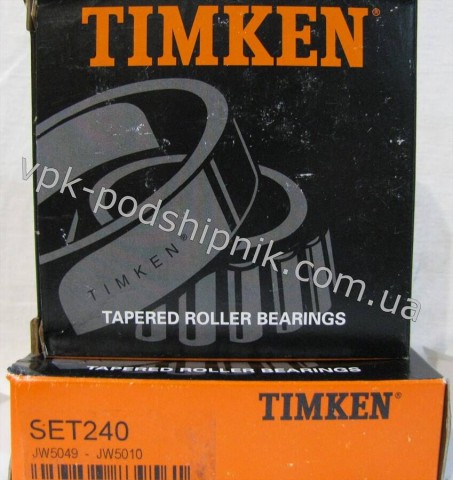 Фото1 Tapered roller TIMKEN JW5049/JW5010 50x105x32