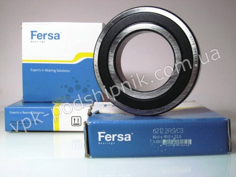 Фото1 Deep groove ball bearing FERSA 6212 2RS/C3