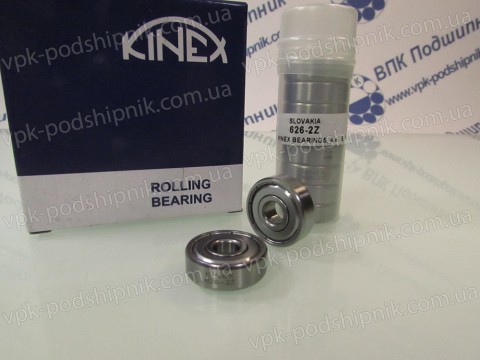 Фото1 Deep groove ball bearing KINEX 626-2Z miniature single row deep groove ball