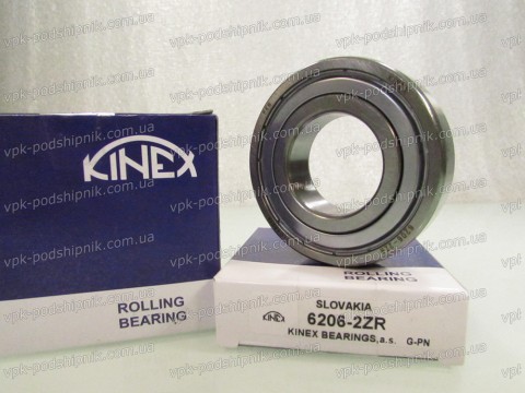 Фото1 Deep groove ball bearing 30x62x16 KINEX 6206-2ZR