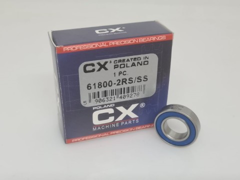 Фото1 Шариковый радиальный 61800 2RS/SS CX нержавеющий