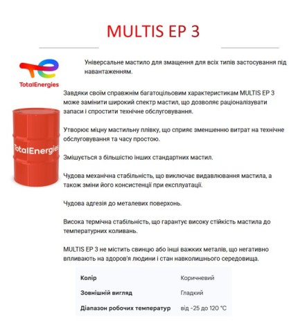 Фото1 Мастило Мастило MULTIS EP 3 400 мл TotalEnergie