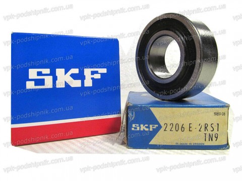 Фото1 Self-aligning ball bearing SKF 2206E 2RS1 TN9