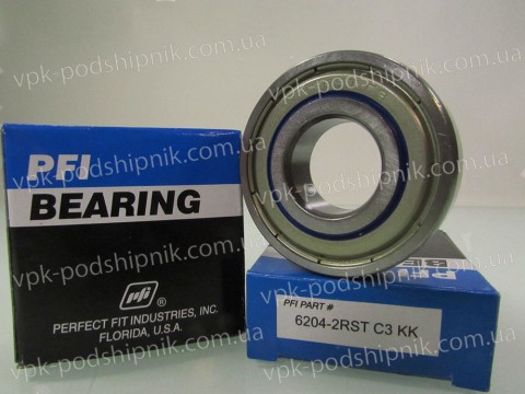 Фото1 Deep groove ball bearing 6204-2RST C3 hybrid 3-lip special dust-resistant seal analogues MAZDA 0208-78-736 RENAULT 0770620423