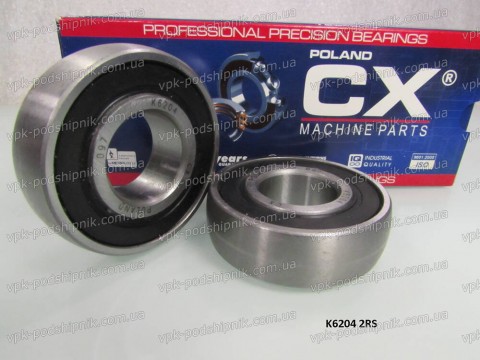Фото1 Deep groove ball bearing CX K6204 2RS