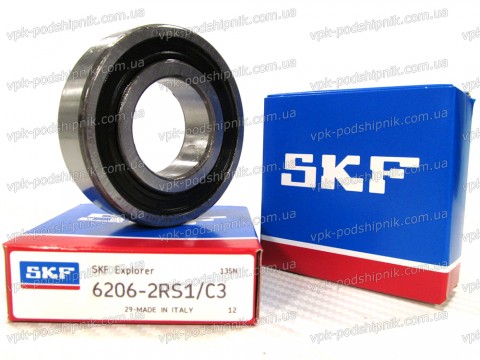 Фото1 Deep groove ball bearing SKF 6206 2RS1 С3