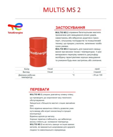Фото1 Мастило Мастило MULTIS MS 400 мл TotalEnergies Фото1 Мастило Мастило MULTIS MS 400 мл TotalEnergies