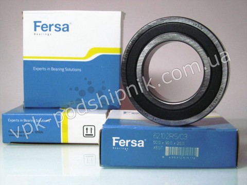 Фото1 Deep groove ball bearing FERSA 6210 2RS/C3