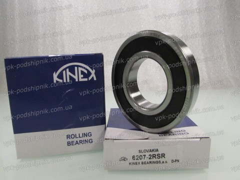 Фото1 Deep groove ball bearing KINEX 6207-2RSR 35x72x17