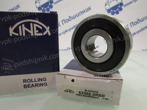 Фото1 Deep groove ball bearing KINEX 62302-2RSR